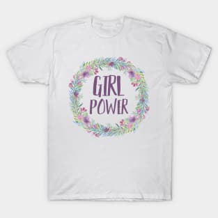 GIRL POWER - Flower Wreath T-Shirt